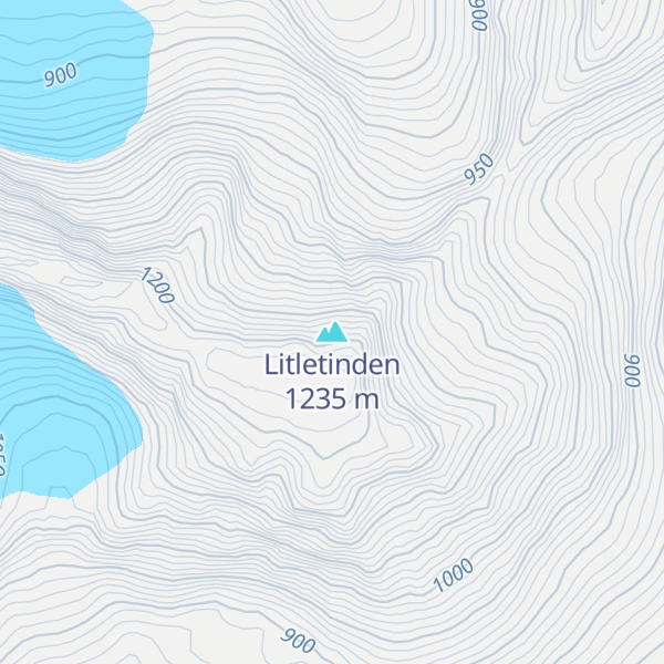 Map of Litletinden
