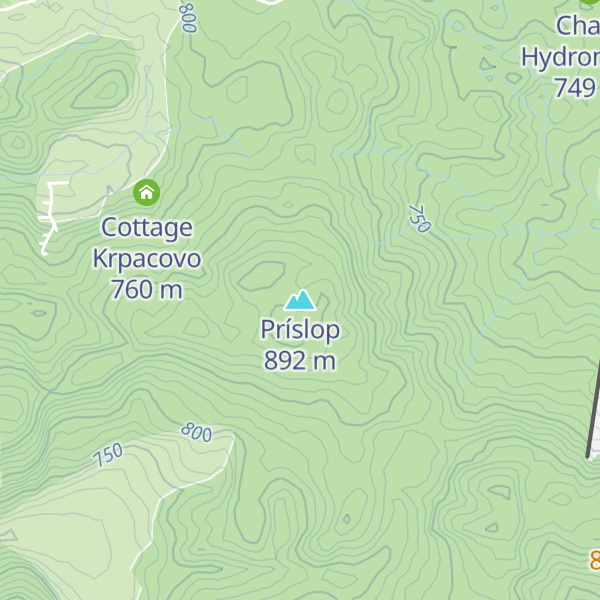 Map of Príslop