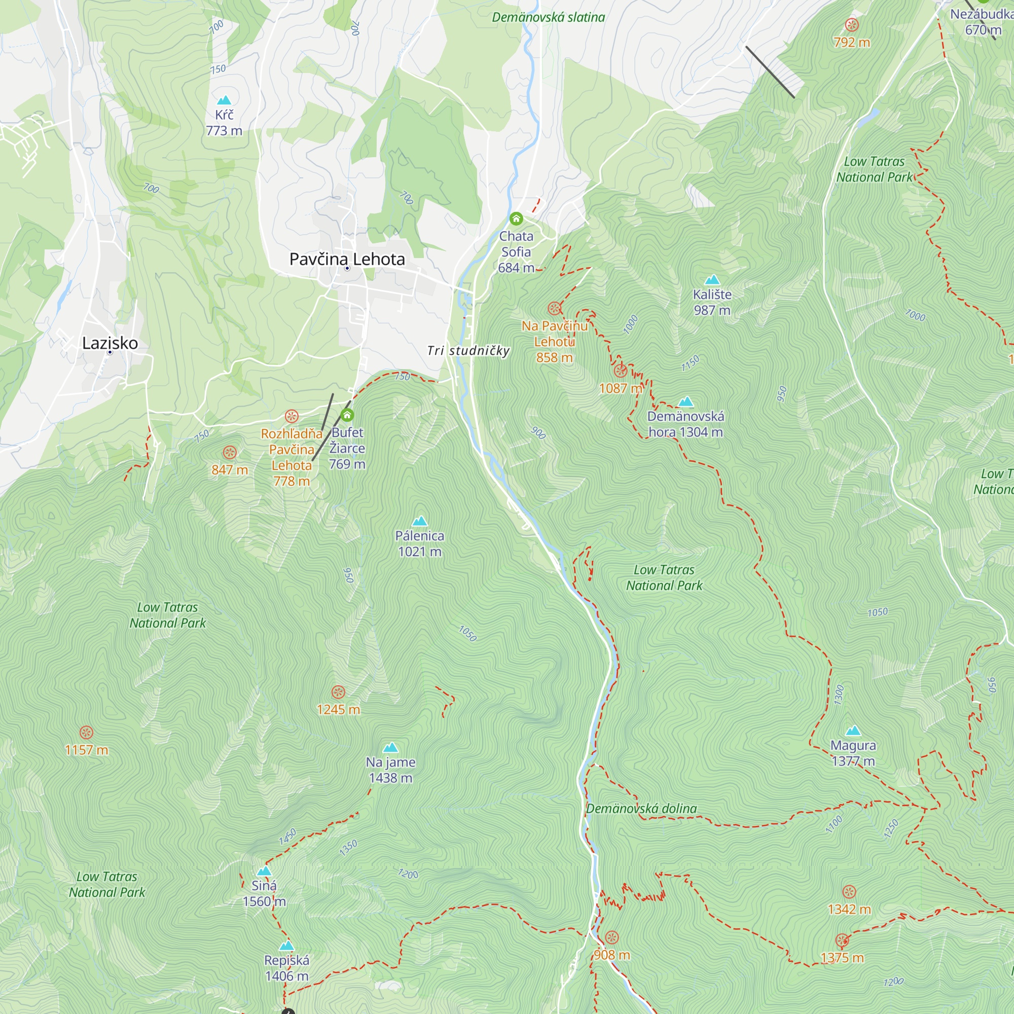 Chata CHOPOK map