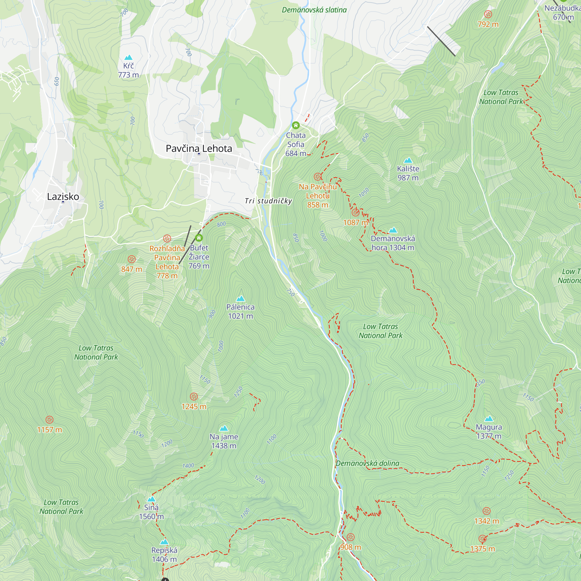 Chata CHOPOK map