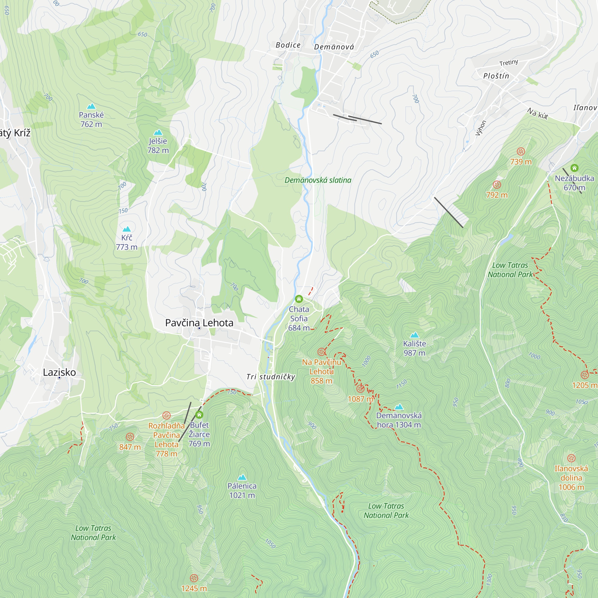 Chata Sofia map