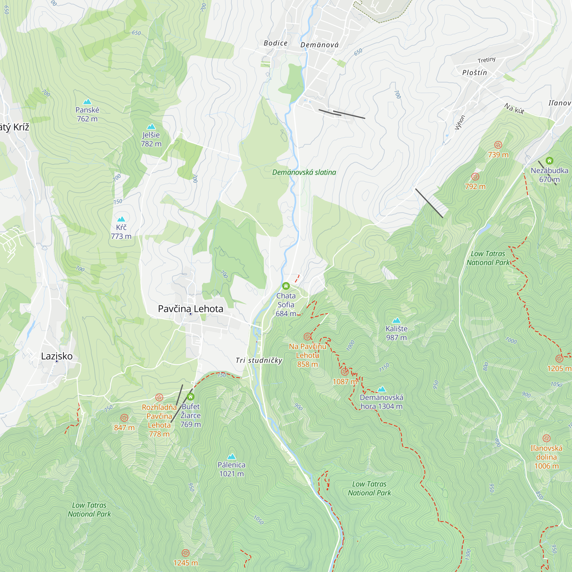 Chata Sofia map