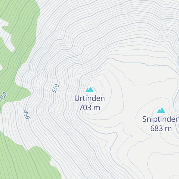 Map of Urtinden