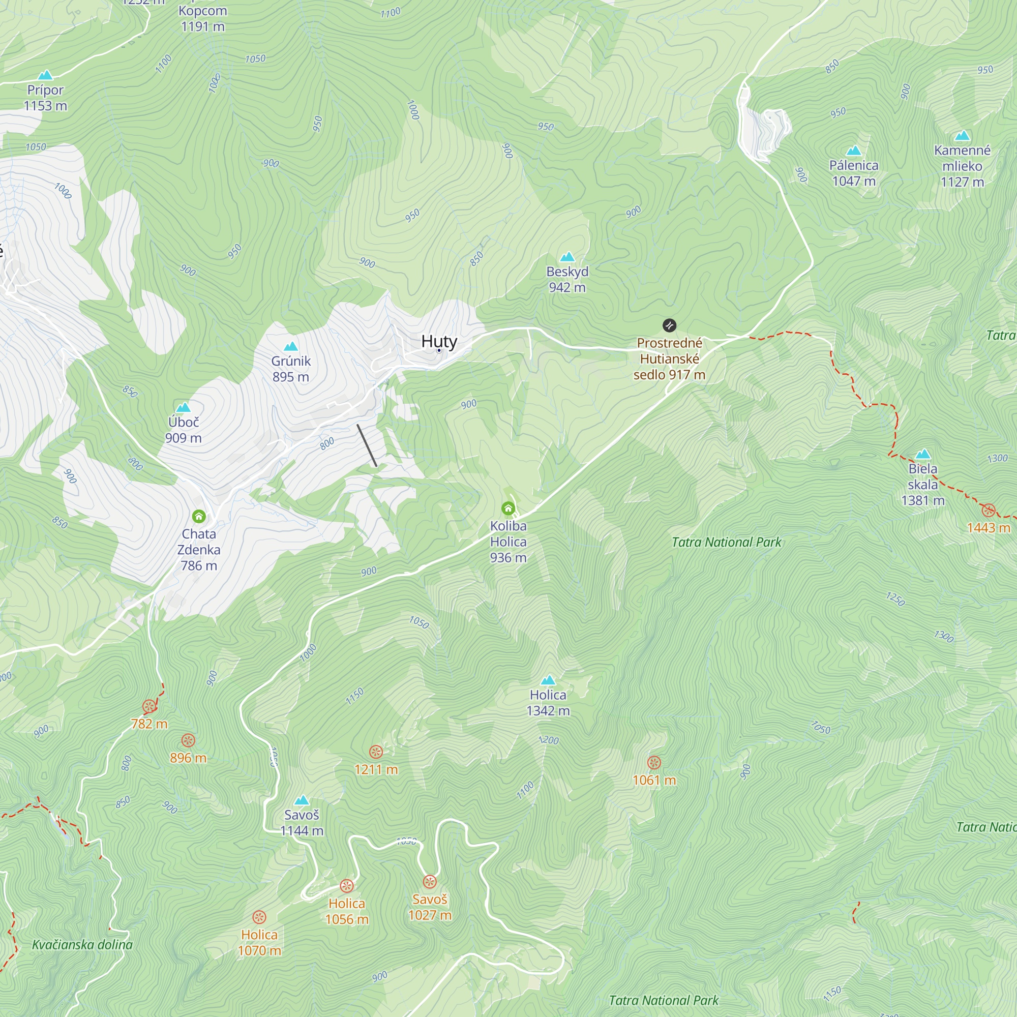 Koliba Holica map