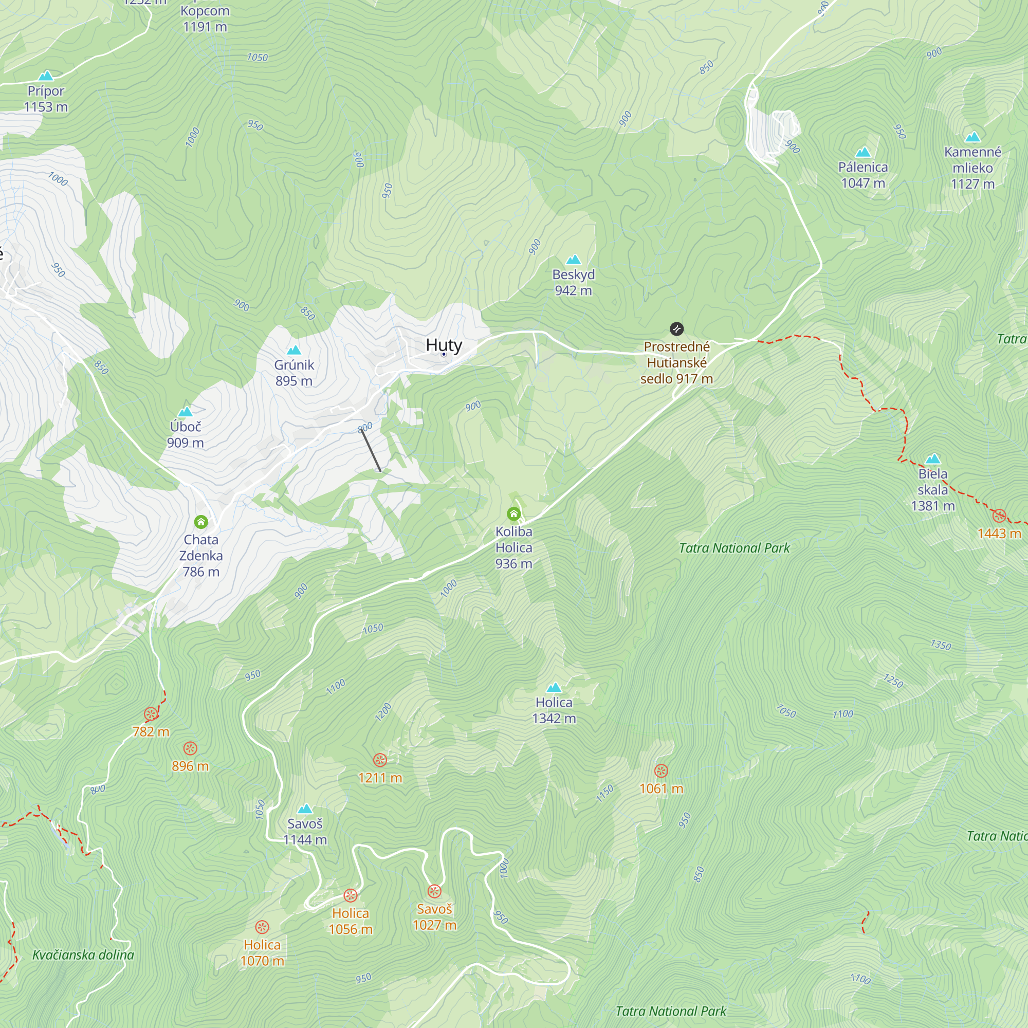 Koliba Holica map