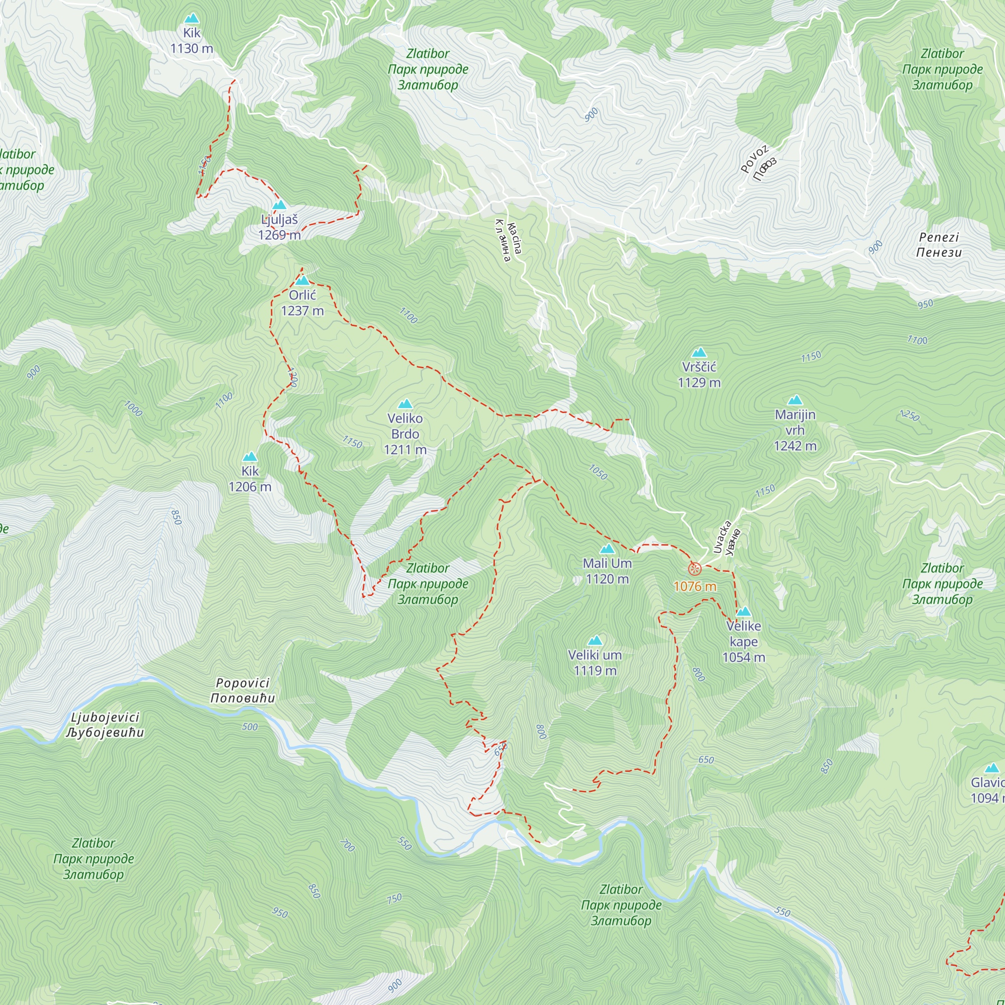Planinarski dom „Aleksandar Džavović” map