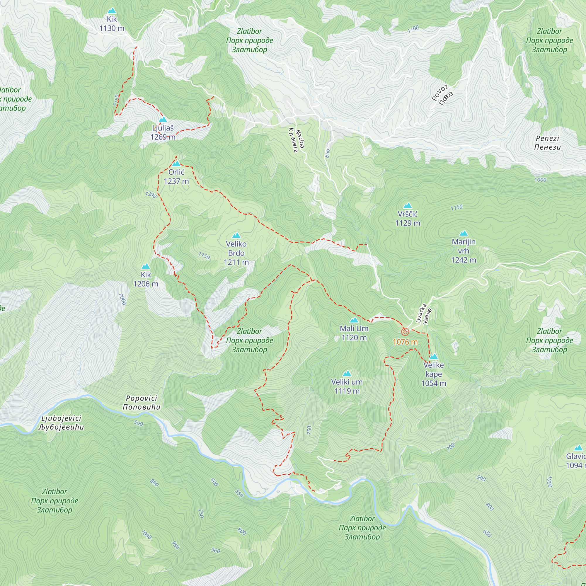 Planinarski dom „Aleksandar Džavović” map