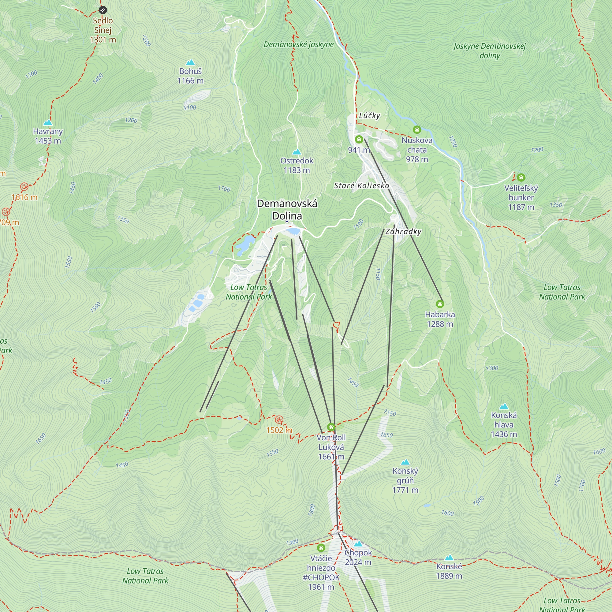 Hotel Jasná map