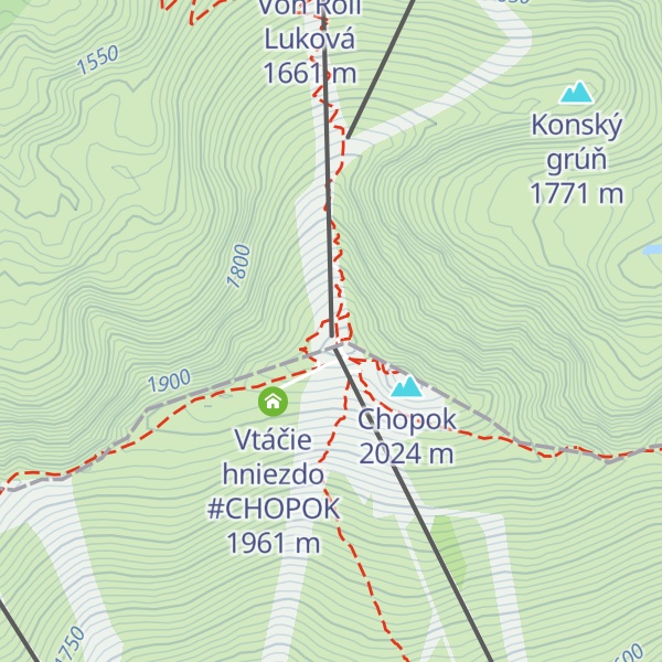 Map of Chopok SEVER