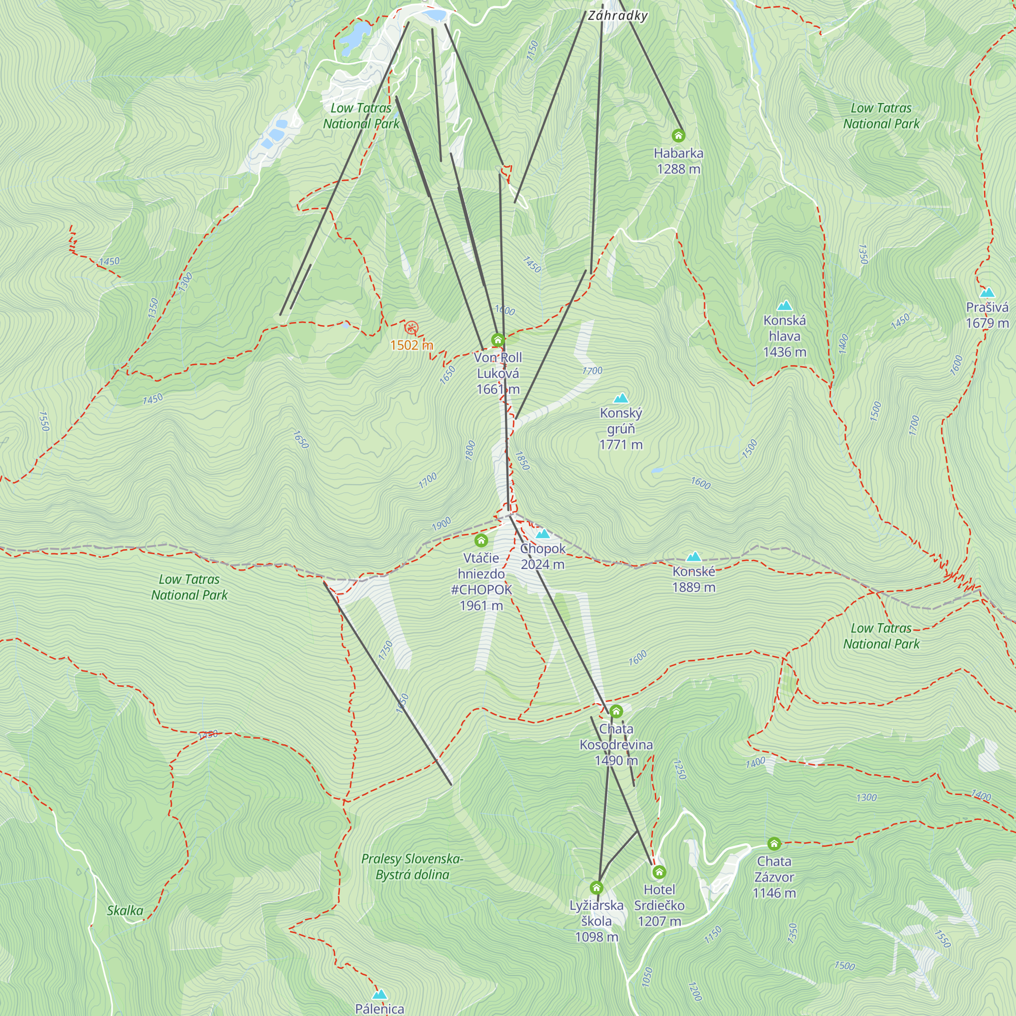Chopok SEVER map