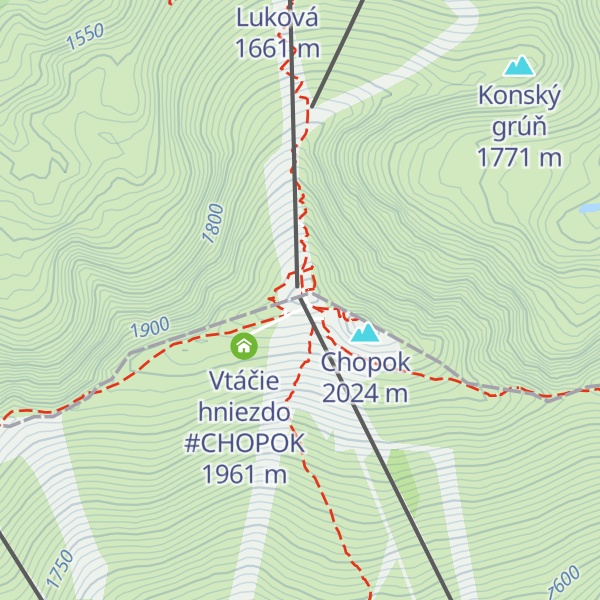 Map of Chopok JUH