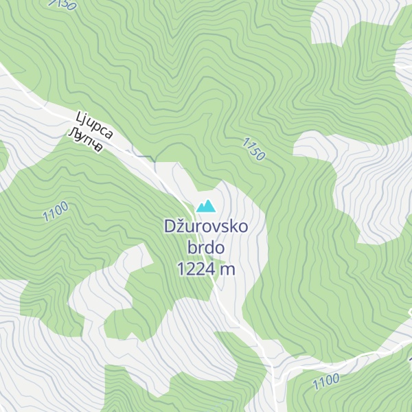 Map of Džurovsko brdo