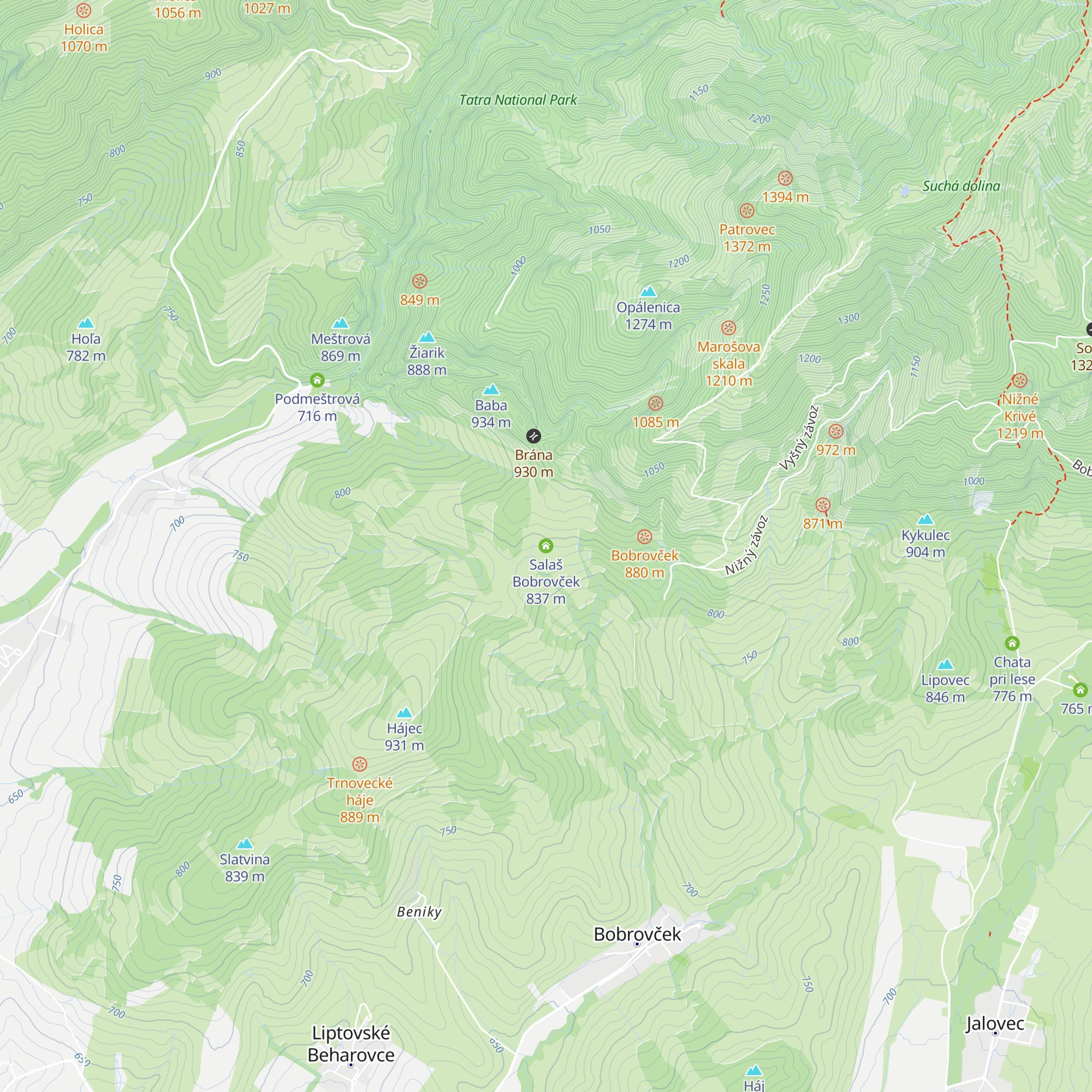 Salaš Bobrovček map
