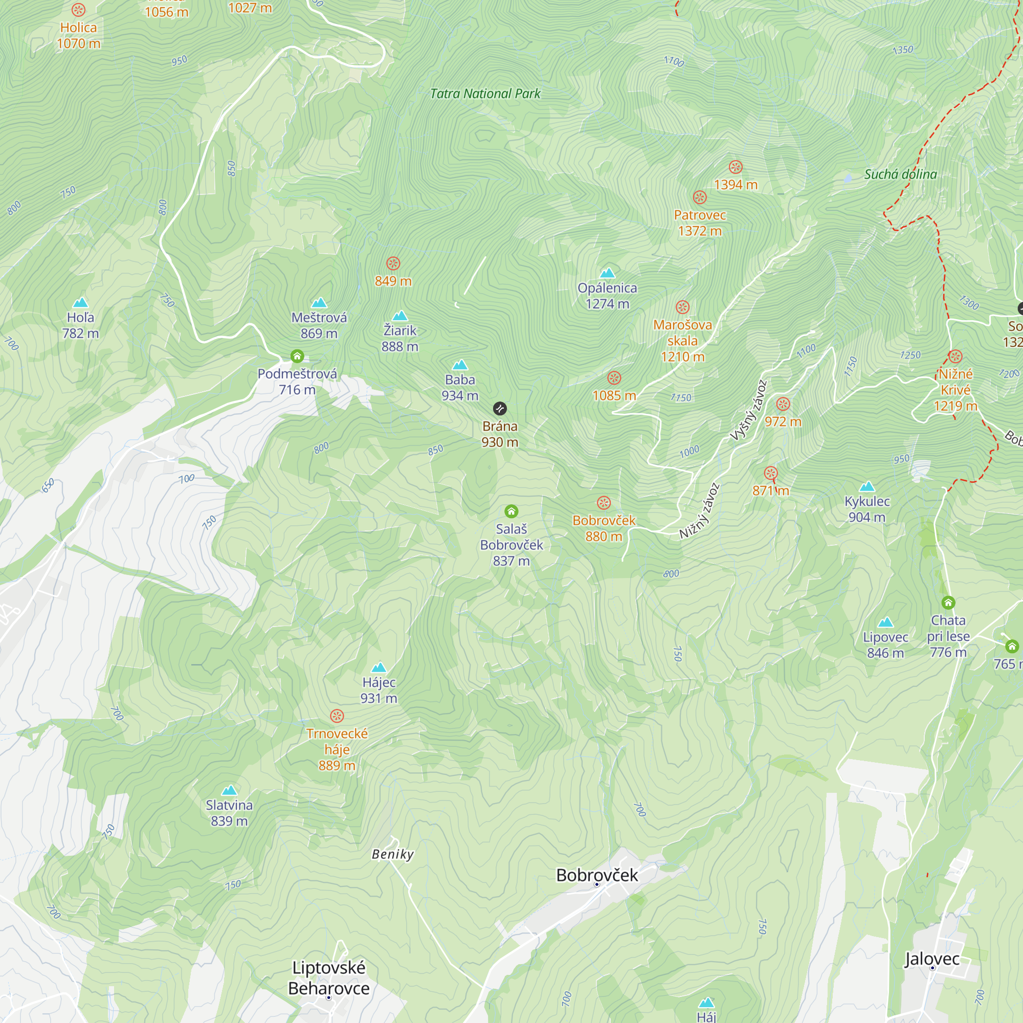 Salaš Bobrovček map