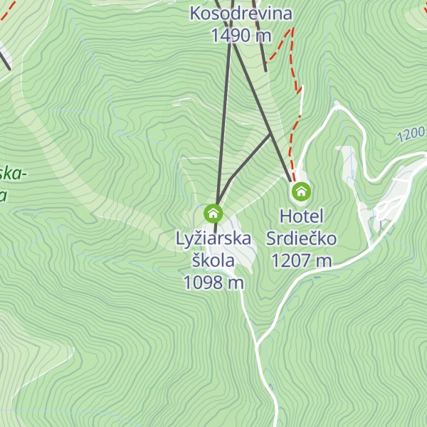 Map of Lyžiarska škola