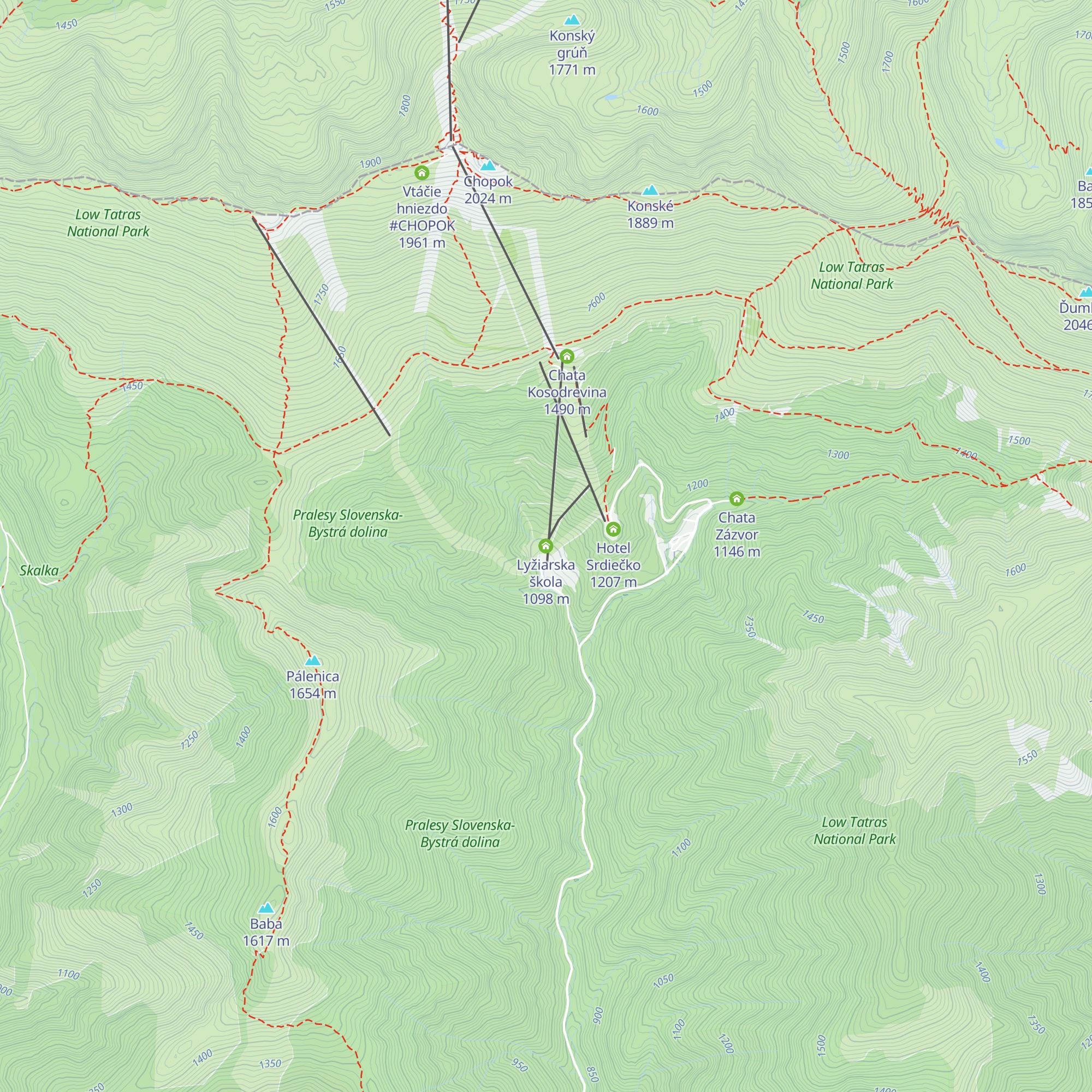 Lyžiarska škola map