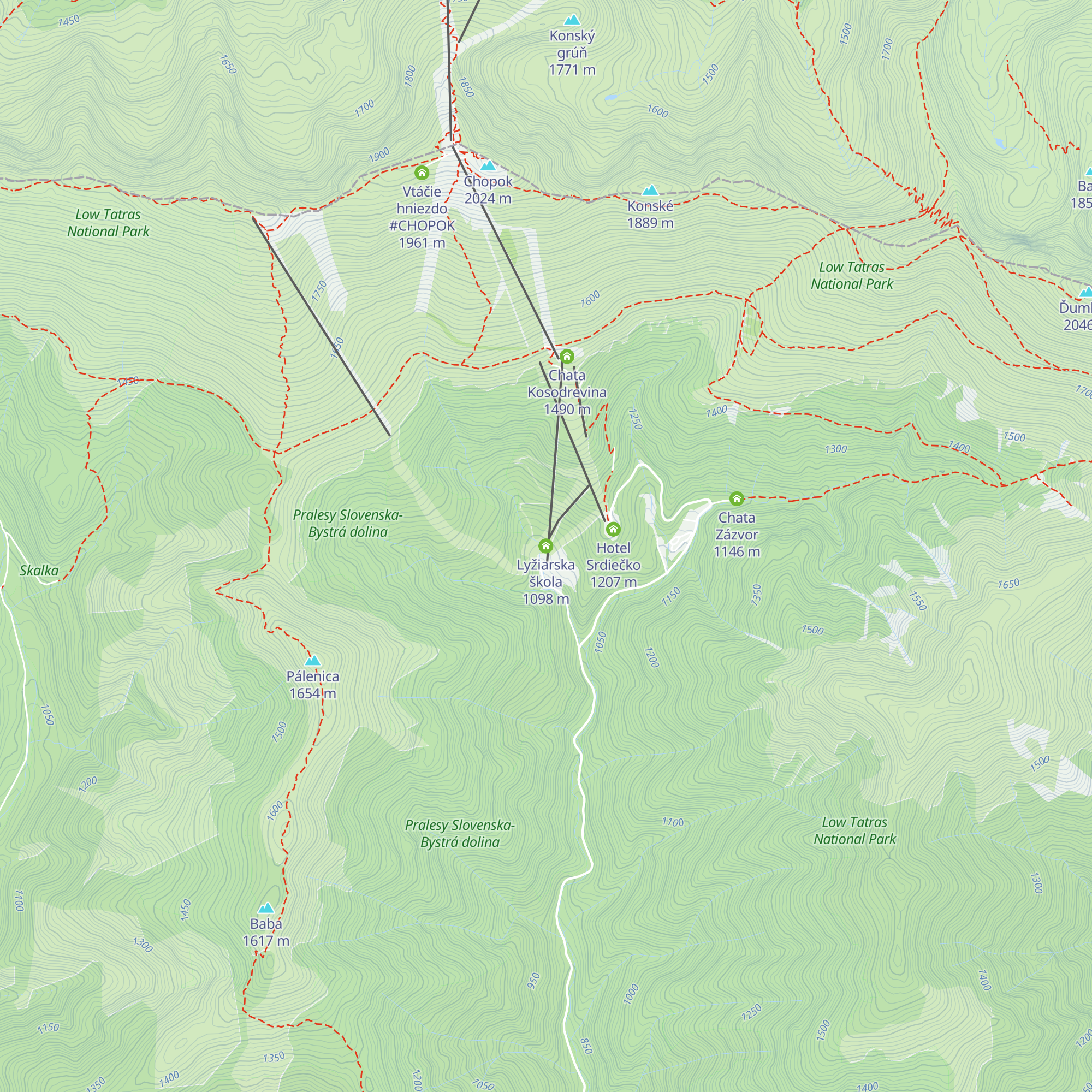 Lyžiarska škola map