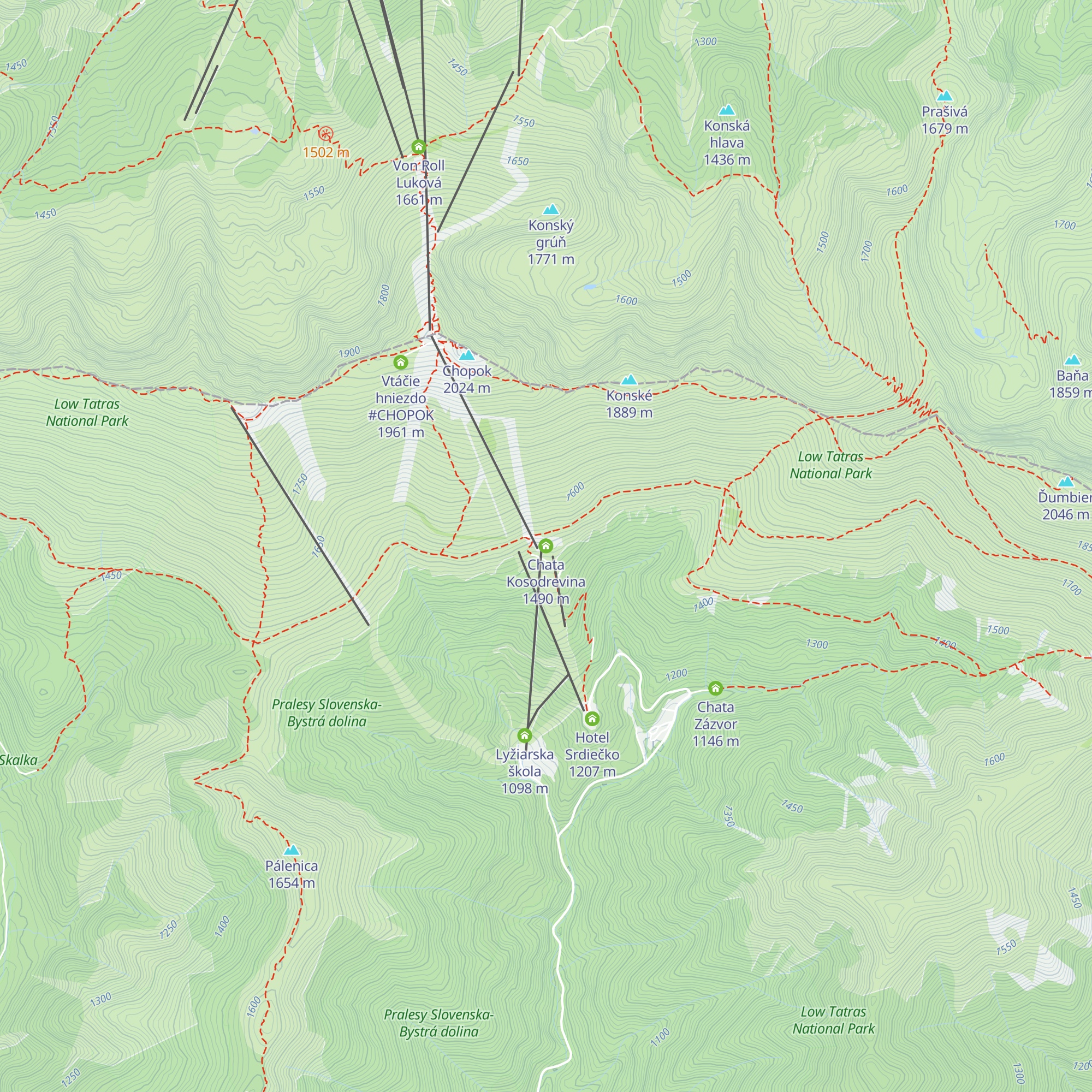 Chata Kosodrevina map