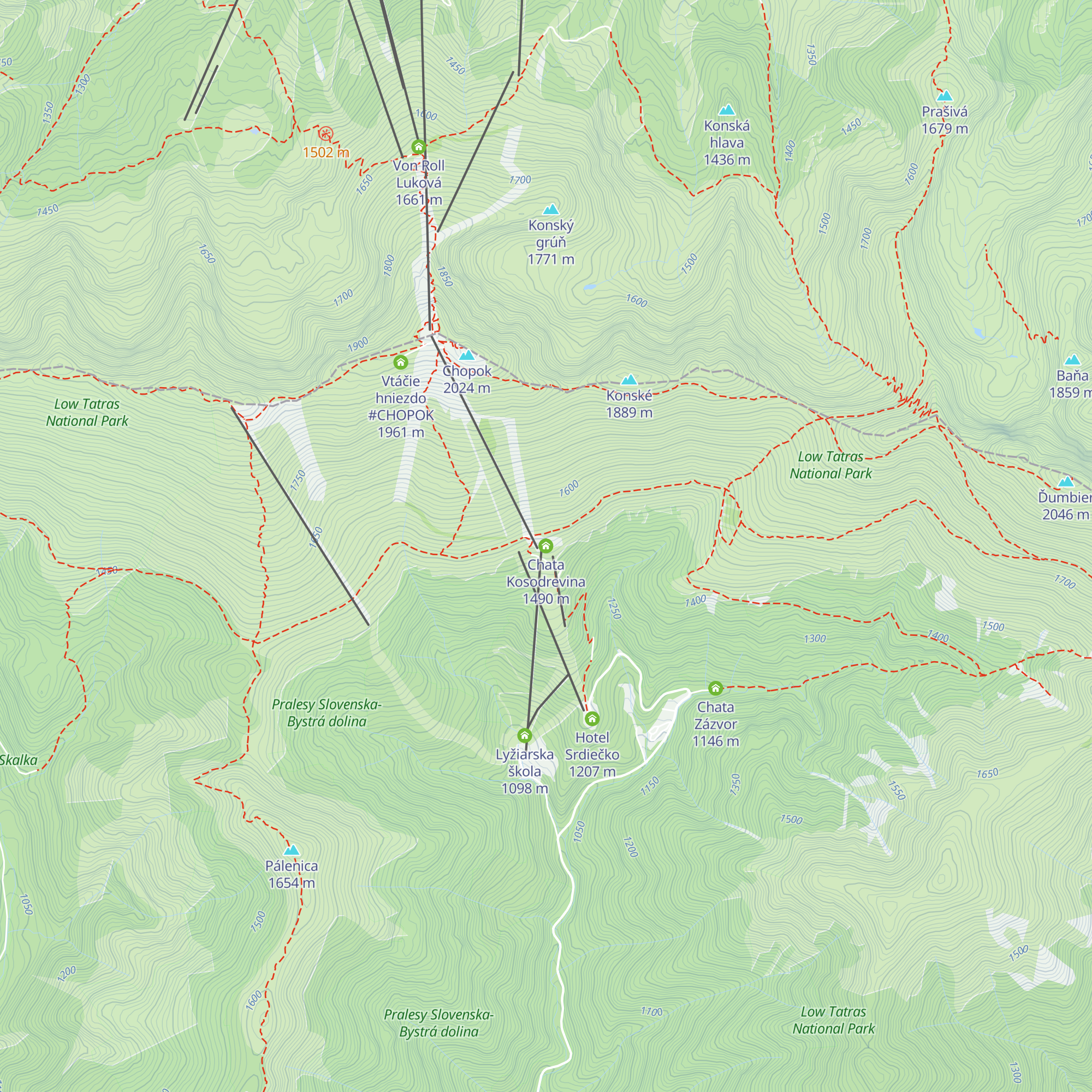 Chata Kosodrevina map