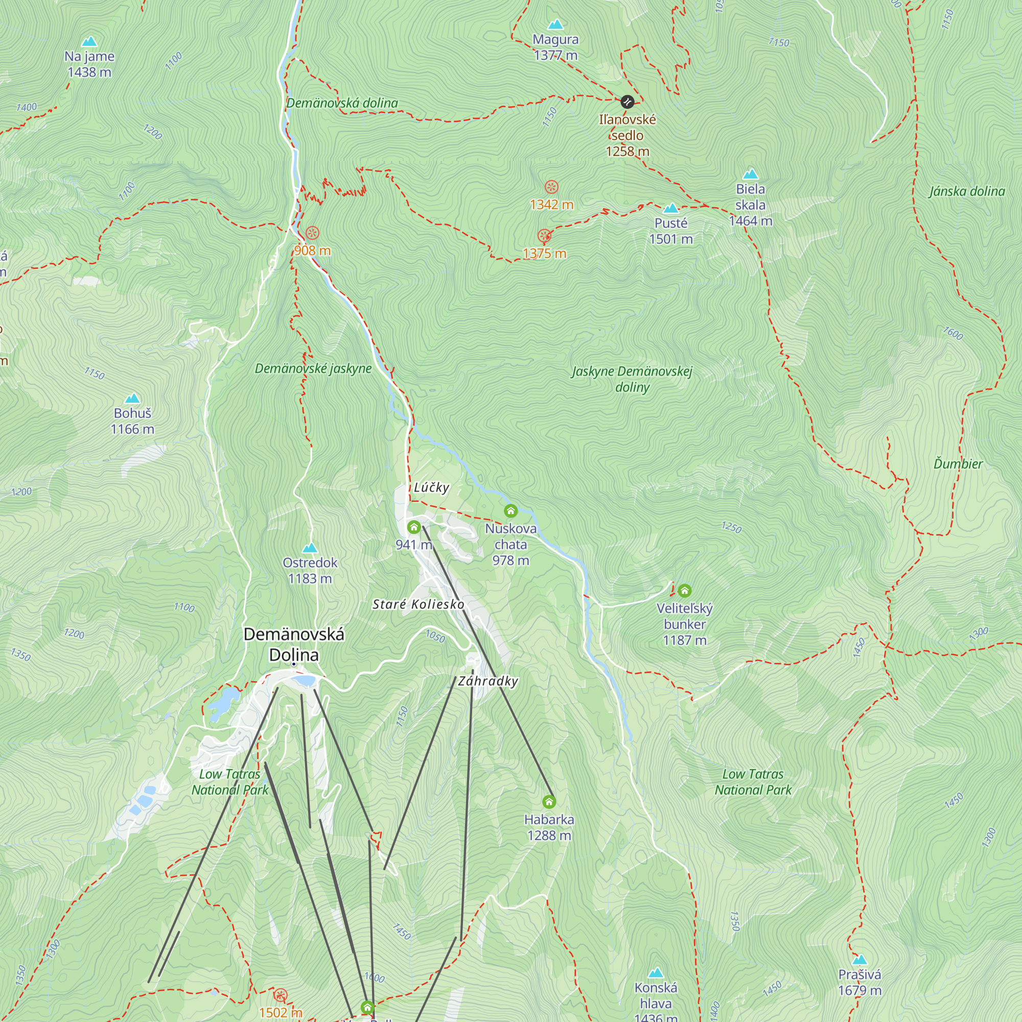 Nuskova chata map