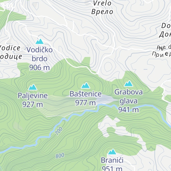 Map of Baštenice