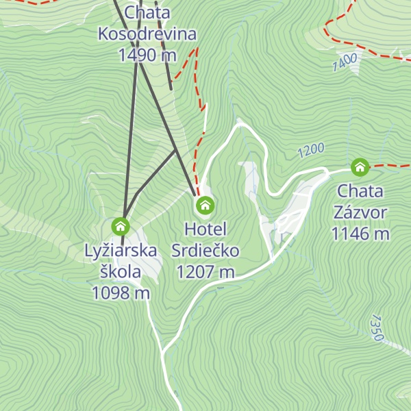Map of Hotel Srdiečko