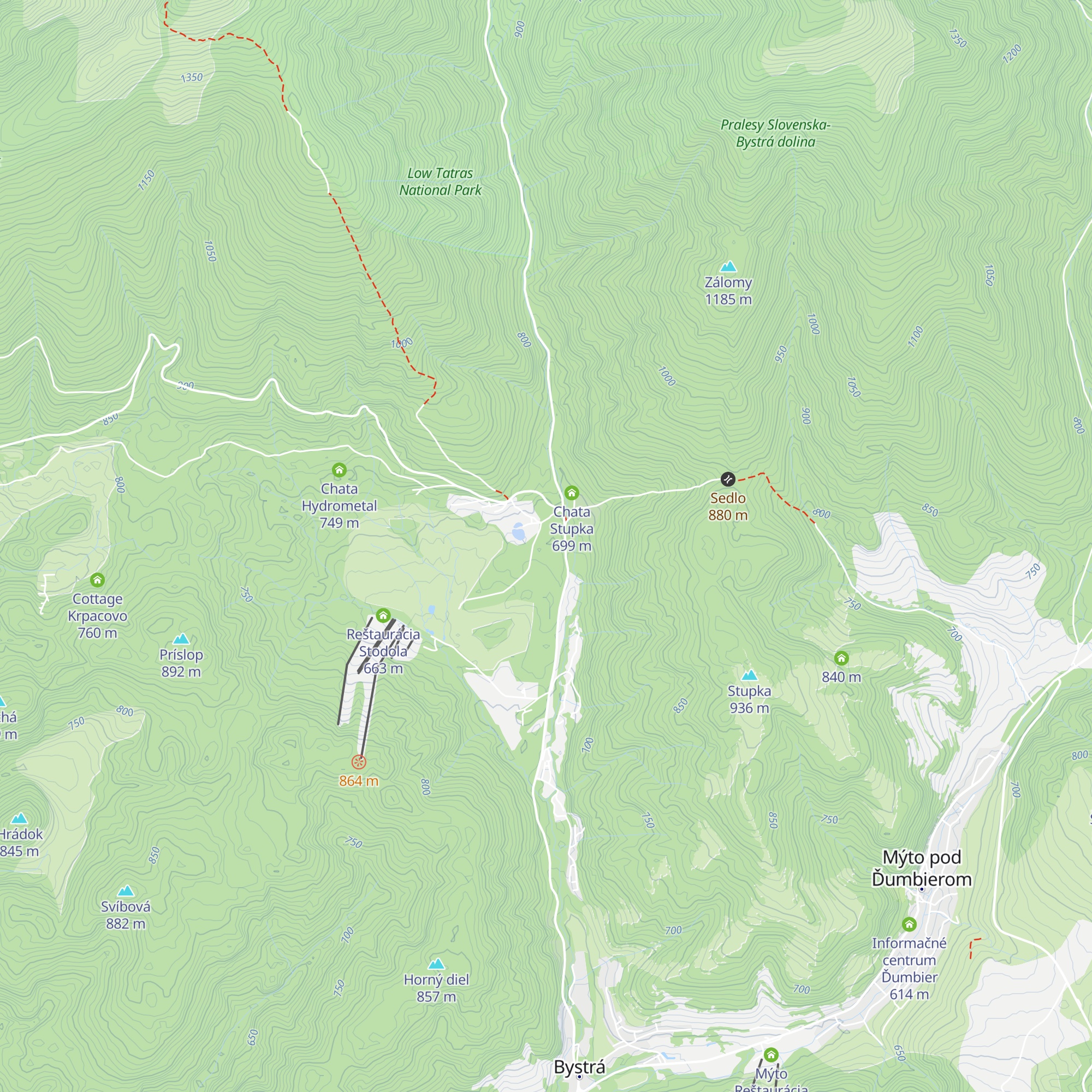 CHATA TALE - Dom Horskej služby map