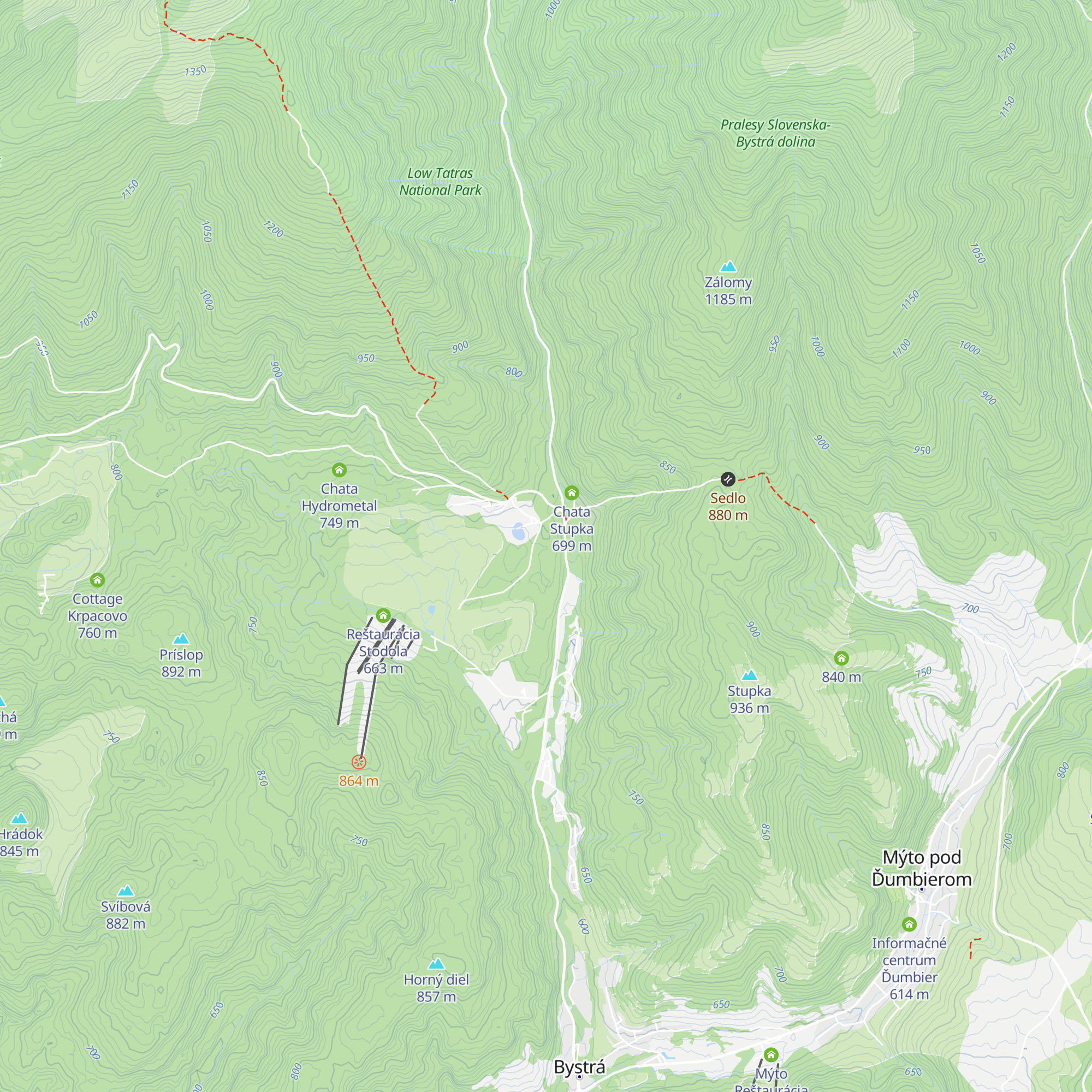 CHATA TALE - Dom Horskej služby map