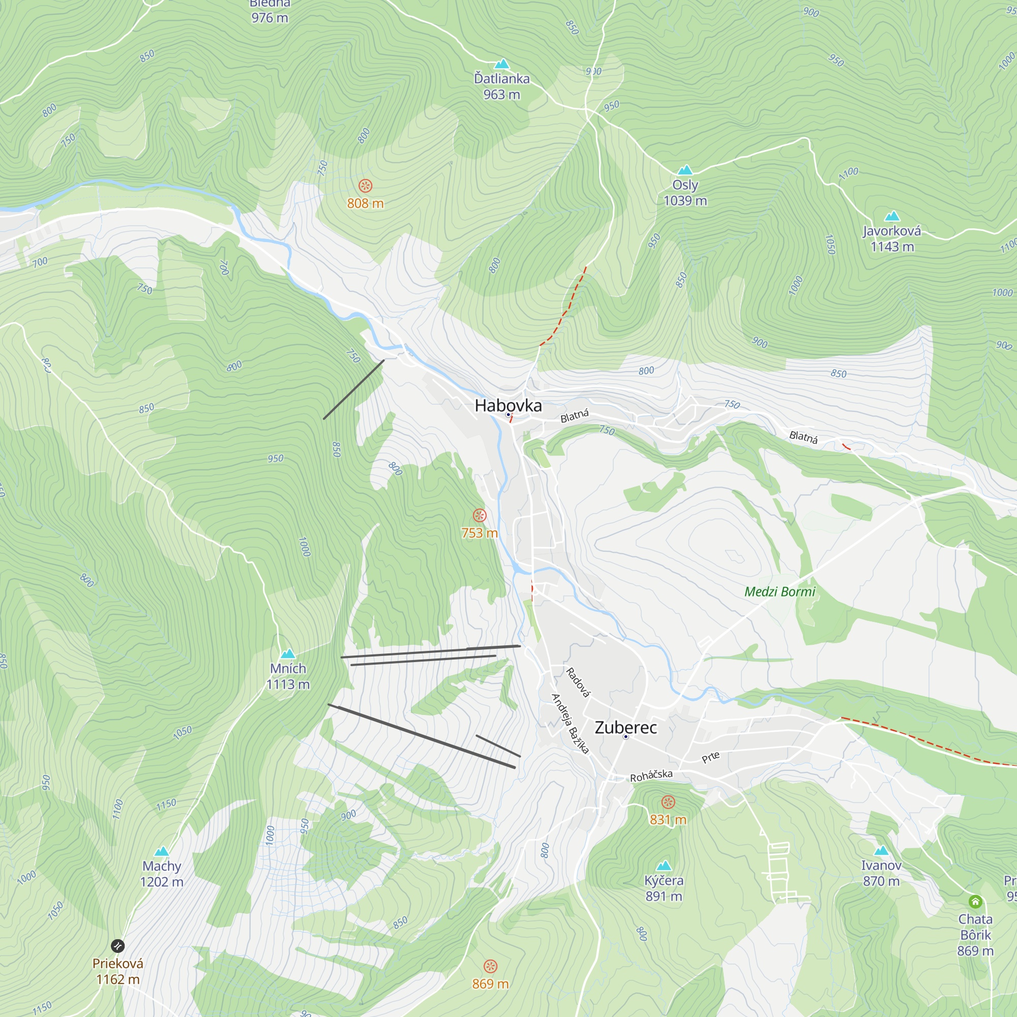Chata pod Roháčmi - Mores map