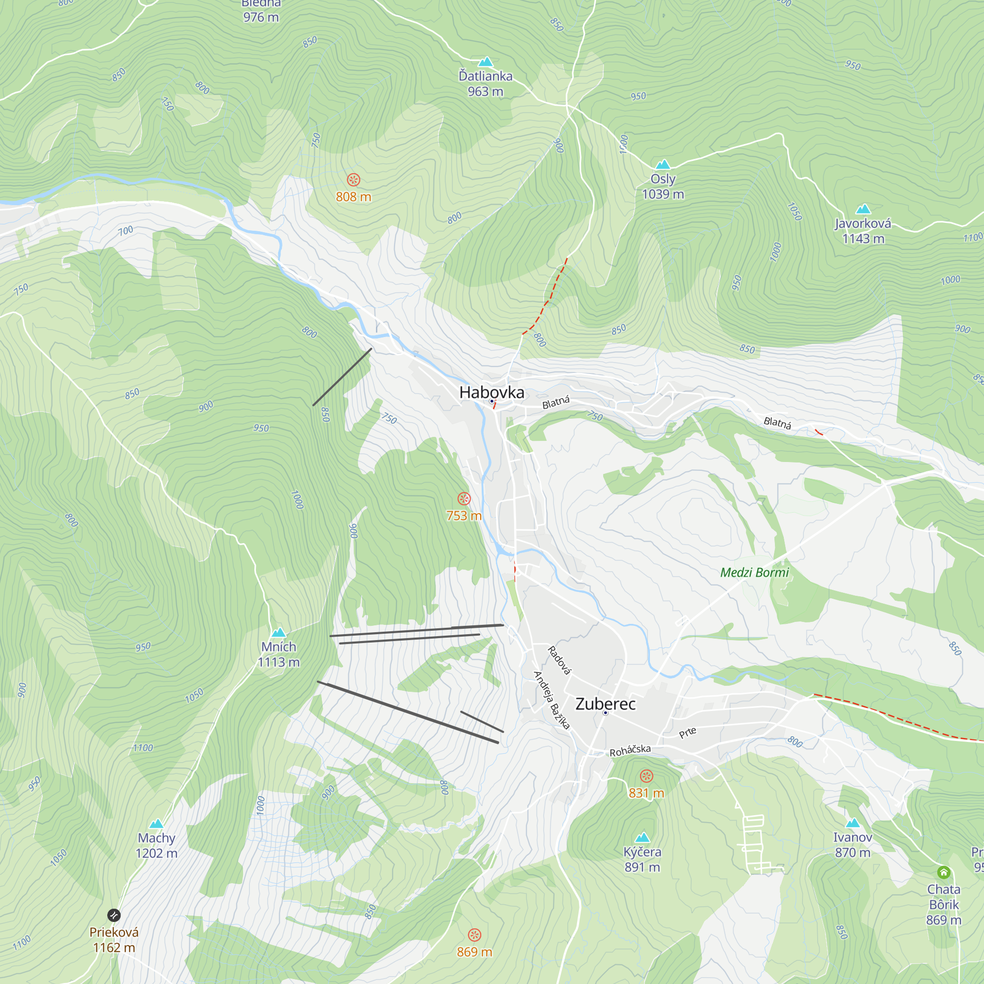 Chata pod Roháčmi - Mores map