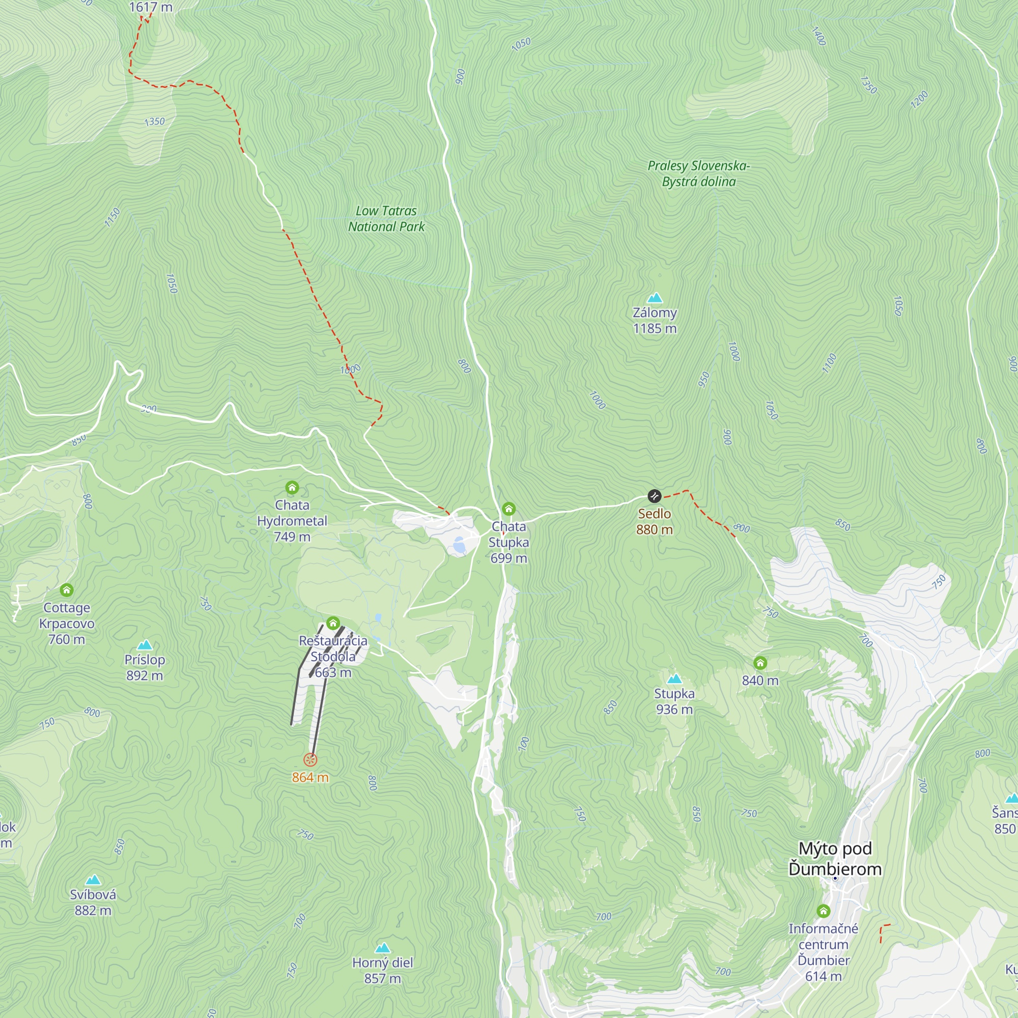 Chata Stupka map