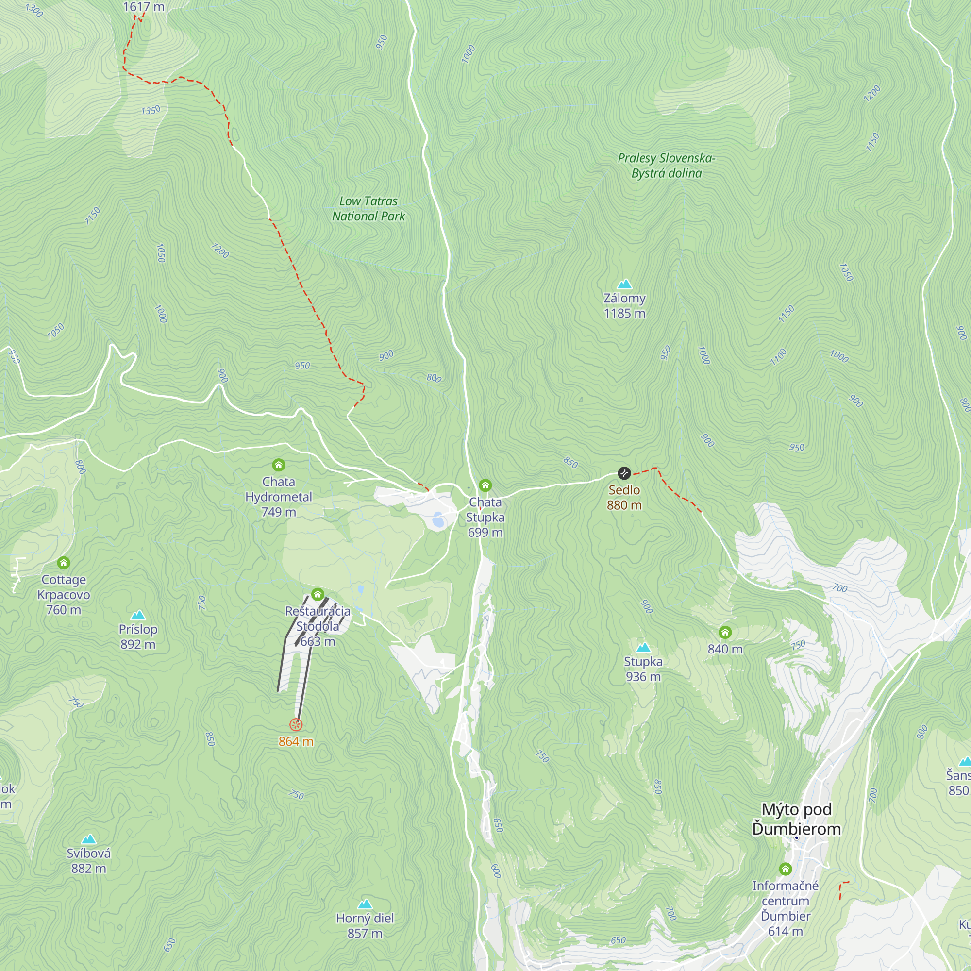 Chata Stupka map