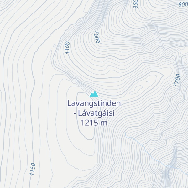 Map of Lavangstinden - Lávatgáisi