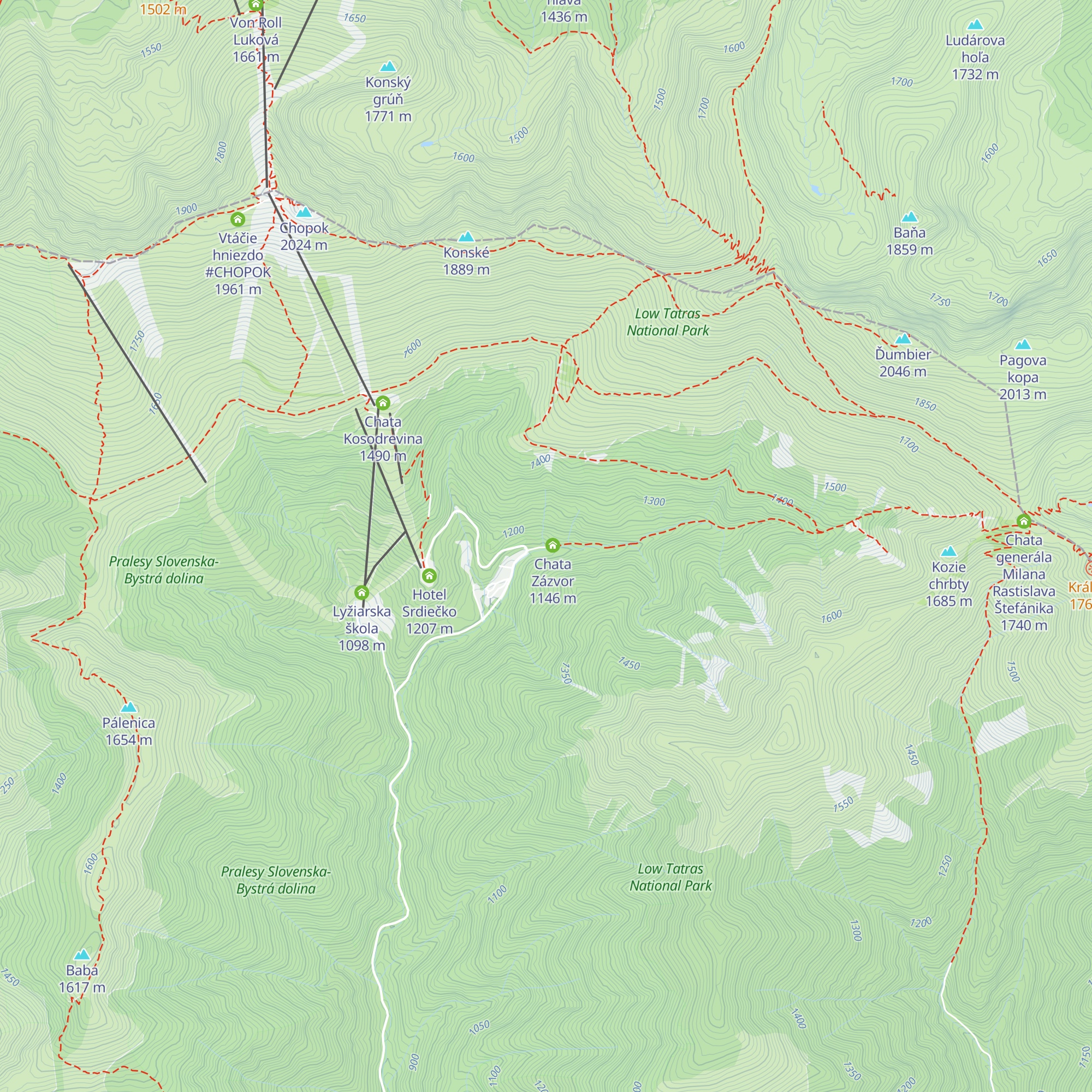 Chata HZS map