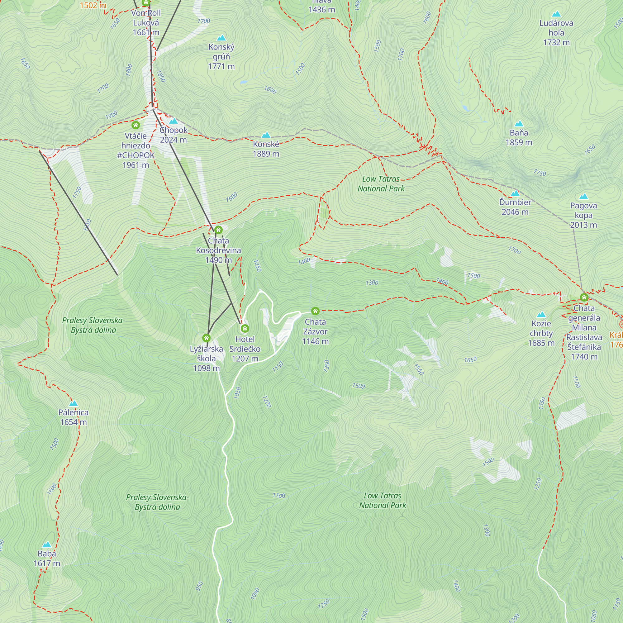 Chata HZS map