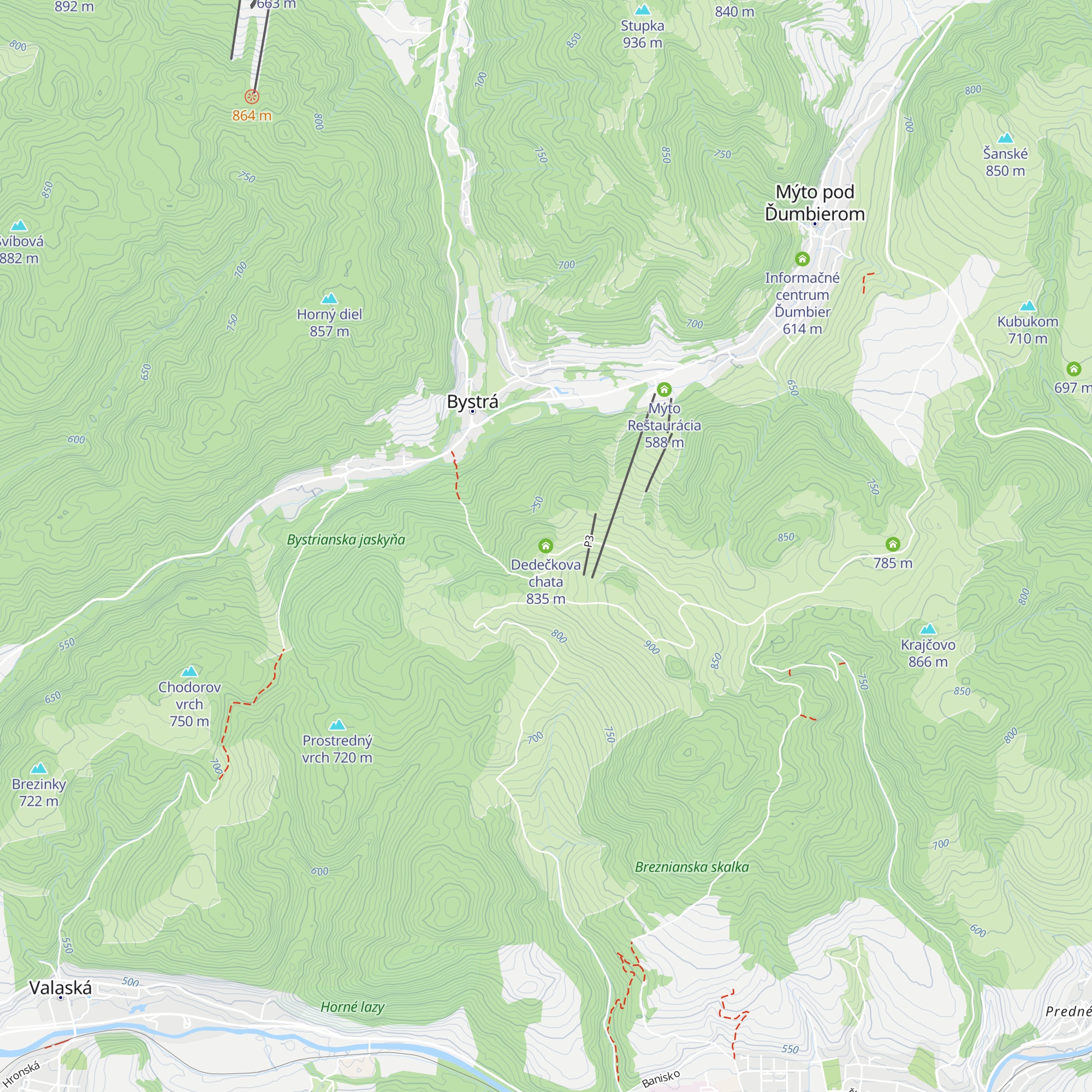 Dedečkova chata map