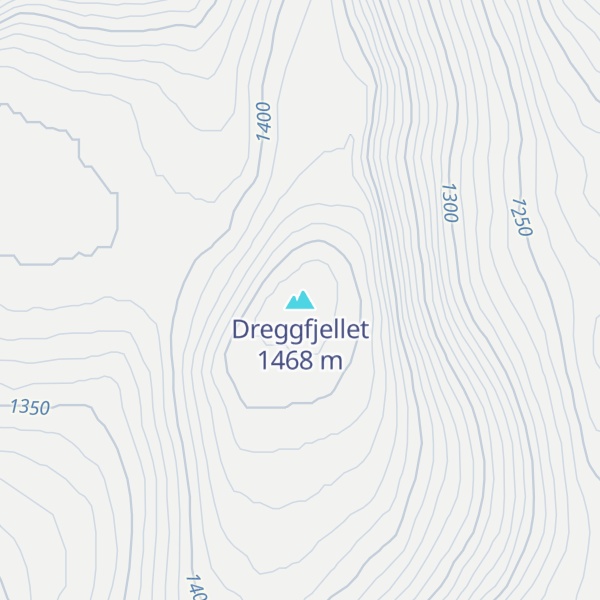 Map of Dreggfjellet