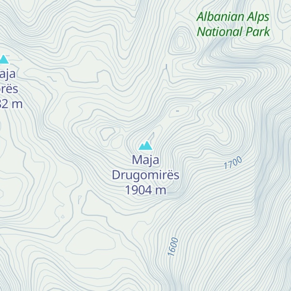 Map of Maja Drugomirës