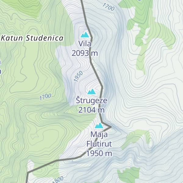 Map of Štrugeze