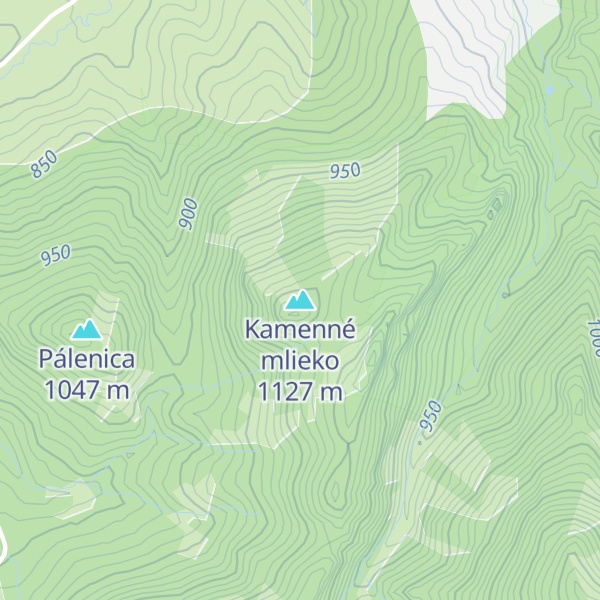 Map of Kamenné mlieko