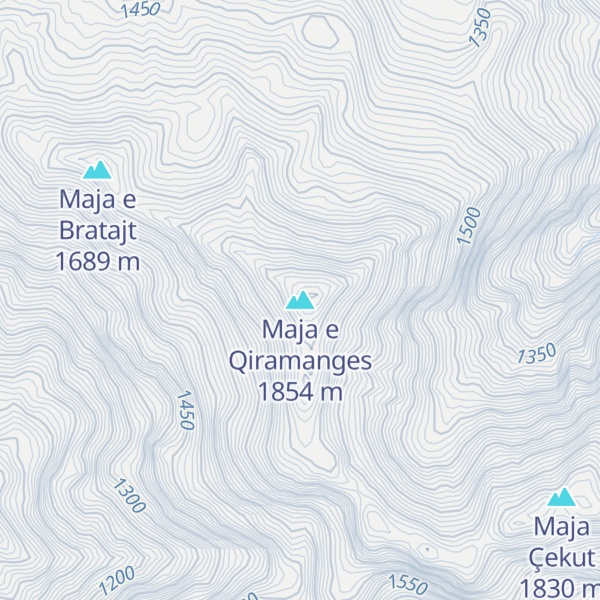 Map of Maja e Qiramanges