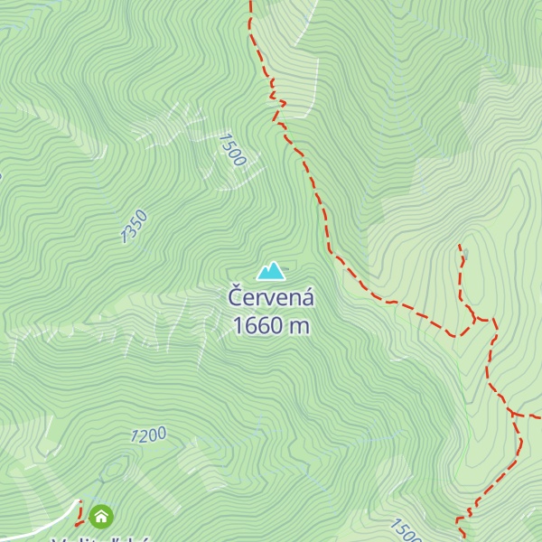 Map of Červená