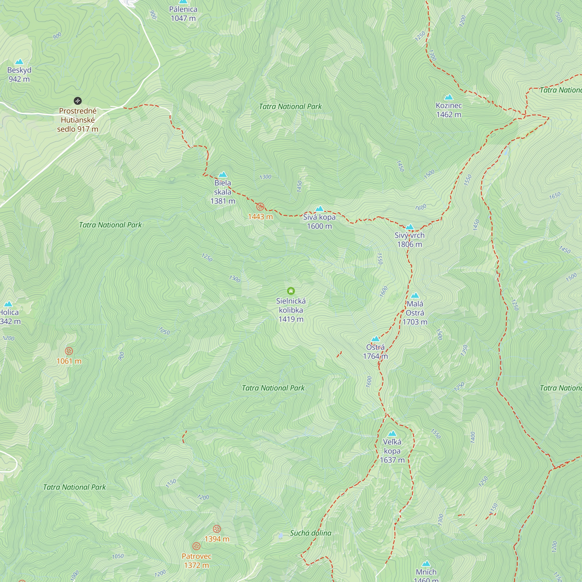 Sielnická kolibka map