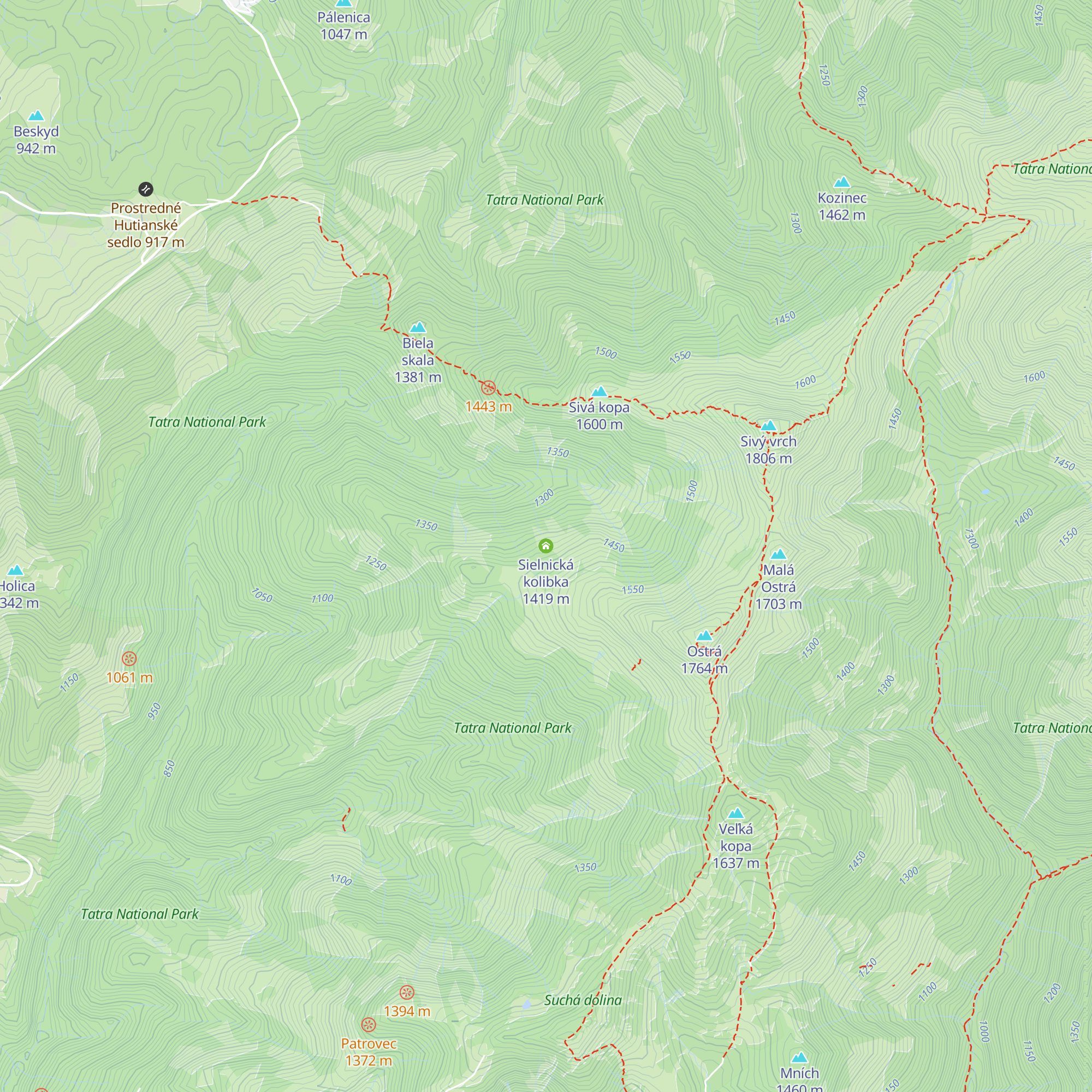 Sielnická kolibka map