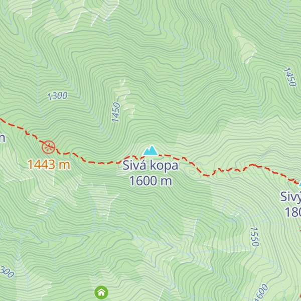 Map of Sivá kopa