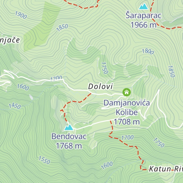 Map of Katun Dolovi Lalevica