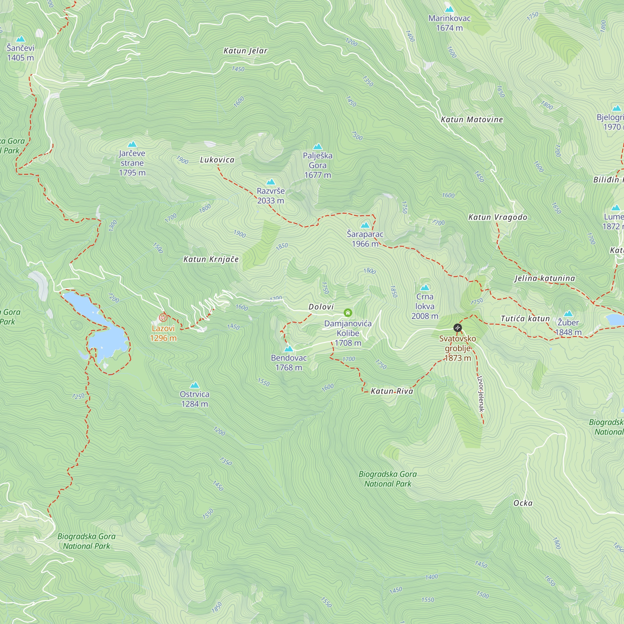 Katun Dolovi Lalevica map