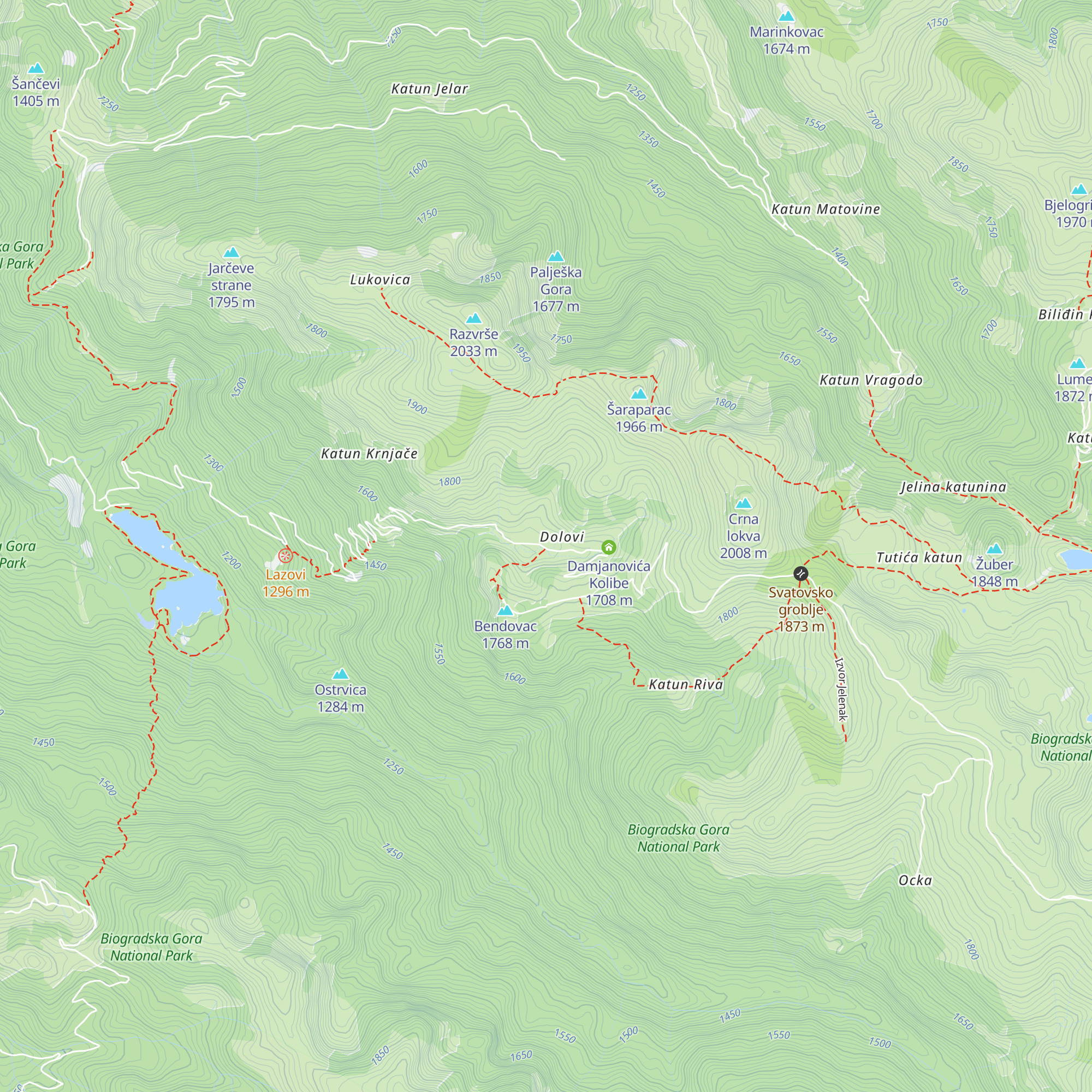 Katun Dolovi Lalevica map