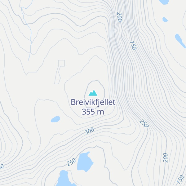 Map of Breivikfjellet