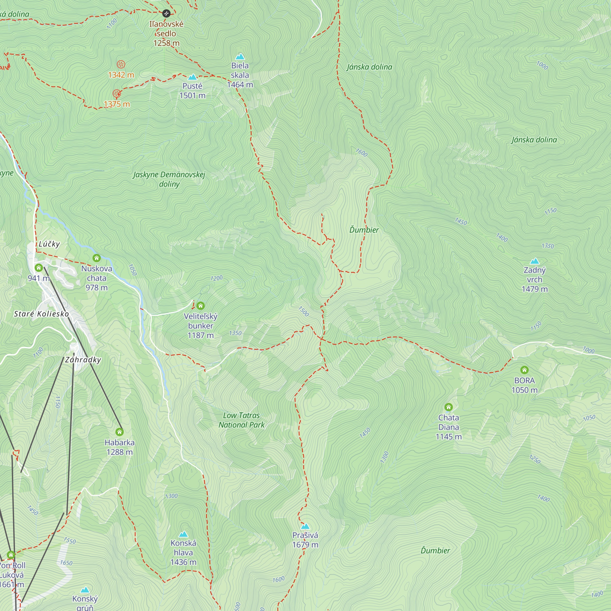 Útulňa Lakôtka (dezolátny stav) map
